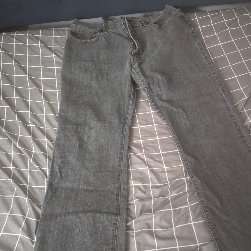 $18 J.crew gray slim straight jeans size 35 in good condition original price $98